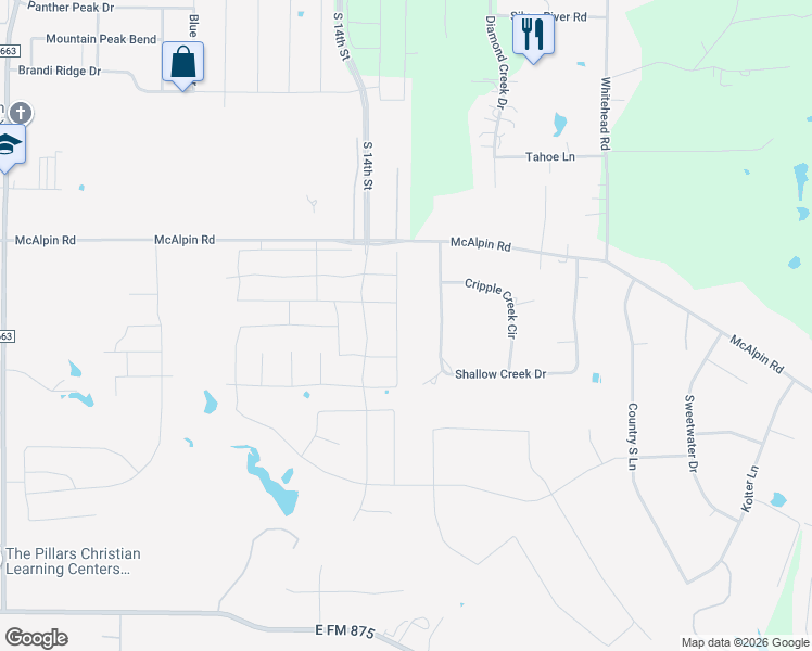 map of restaurants, bars, coffee shops, grocery stores, and more near 5618 Ranger Drive in Midlothian