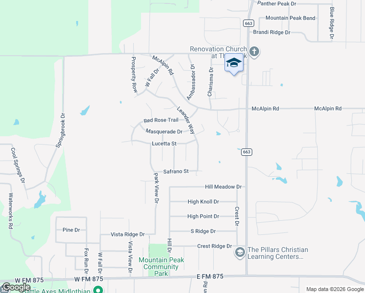map of restaurants, bars, coffee shops, grocery stores, and more near 5610 Cornelia Court in Midlothian