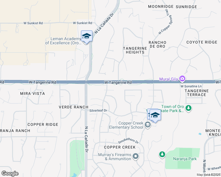 map of restaurants, bars, coffee shops, grocery stores, and more near 1236 West Crystal Palace Place in Tucson