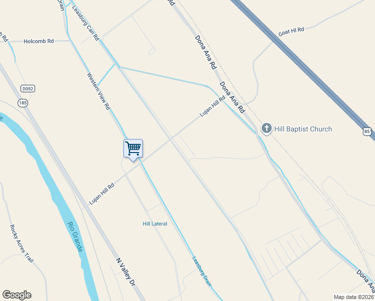 map of restaurants, bars, coffee shops, grocery stores, and more near 959 Lujan Hill Road in Las Cruces