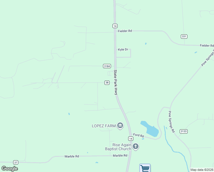 map of restaurants, bars, coffee shops, grocery stores, and more near 10881 Farm to Market Road 14 in Tyler