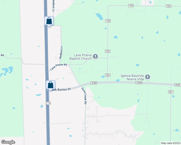map of restaurants, bars, coffee shops, grocery stores, and more near 374 Miss Mary Road in Cleburne
