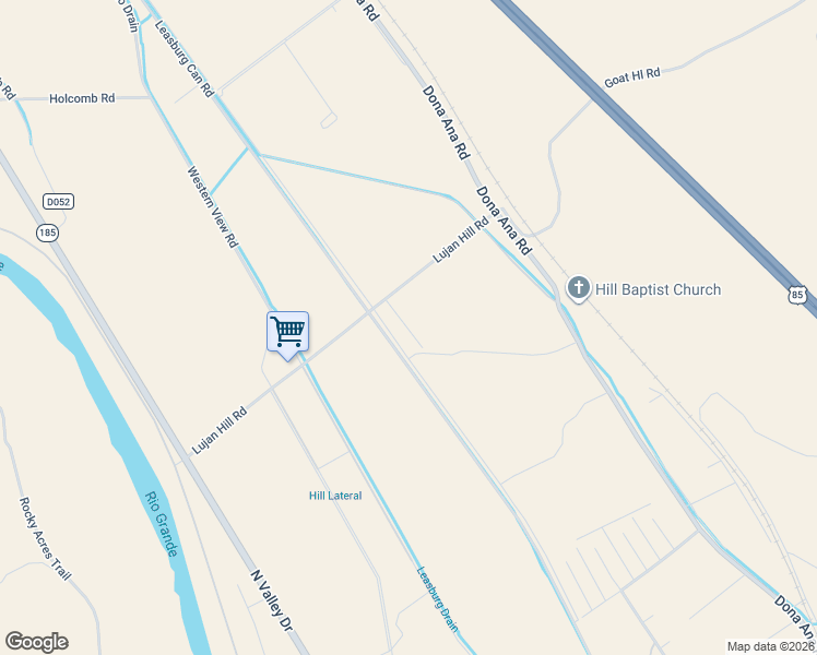 map of restaurants, bars, coffee shops, grocery stores, and more near 959 Lujan Hill Road in Las Cruces