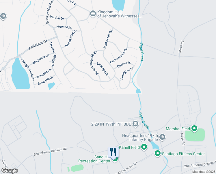 map of restaurants, bars, coffee shops, grocery stores, and more near 1426 Kings Mountain Road in Columbus