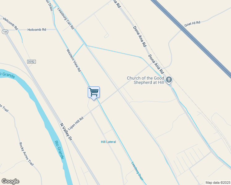 map of restaurants, bars, coffee shops, grocery stores, and more near 1005 Lujan Hill Rd in Las Cruces