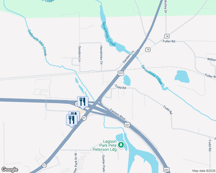 map of restaurants, bars, coffee shops, grocery stores, and more near 4720 Charles Street in Montgomery