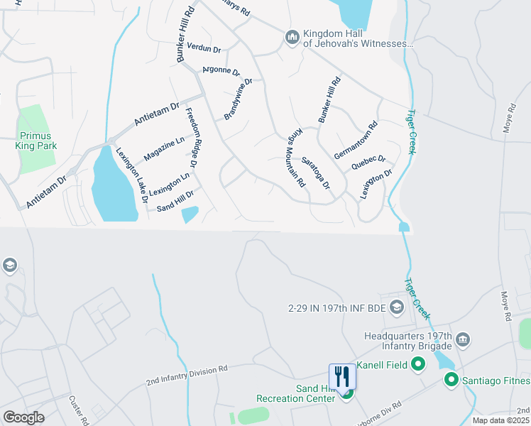 map of restaurants, bars, coffee shops, grocery stores, and more near 1340 Bunker Ridge Lane in Columbus