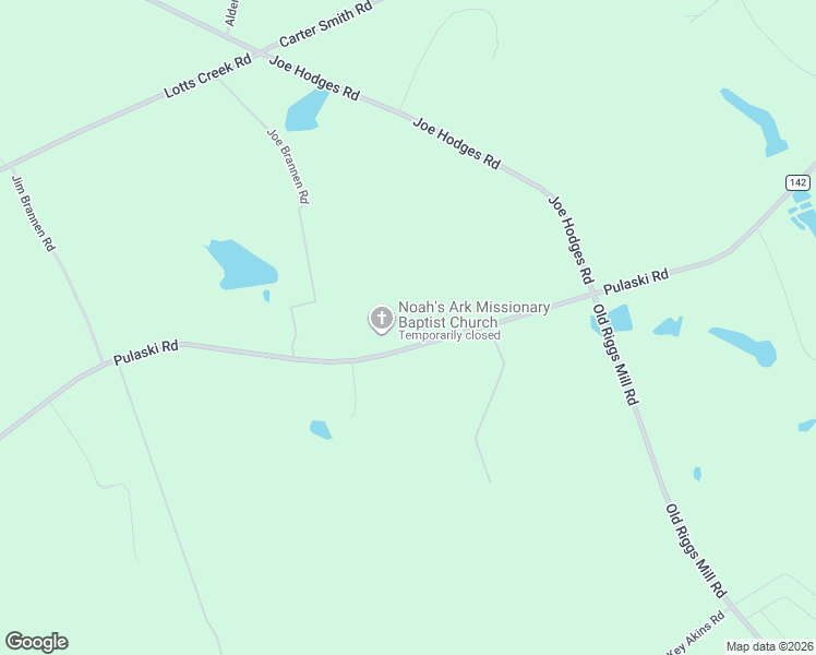 map of restaurants, bars, coffee shops, grocery stores, and more near 6188 Pulaski Road in Statesboro