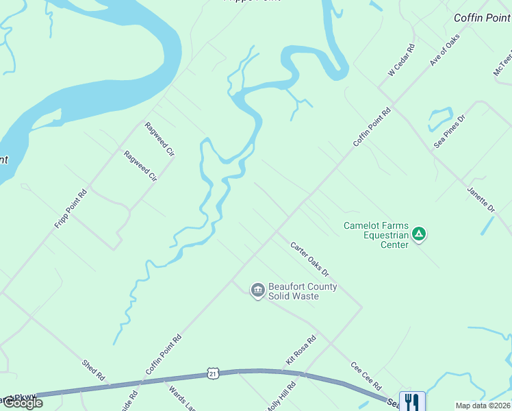 map of restaurants, bars, coffee shops, grocery stores, and more near 43 Overcrest Lane in St Helena Is