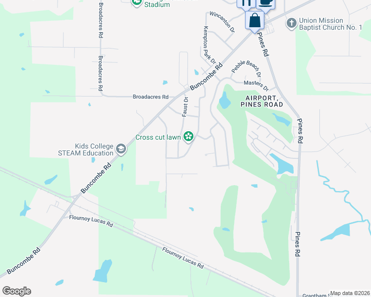 map of restaurants, bars, coffee shops, grocery stores, and more near 8128 Hobbs Drive in Shreveport