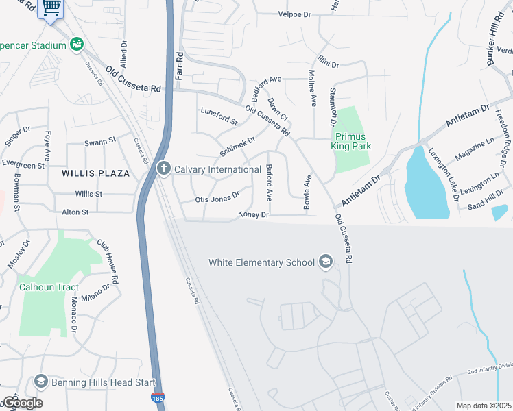 map of restaurants, bars, coffee shops, grocery stores, and more near 1526 Winshire Street in Columbus