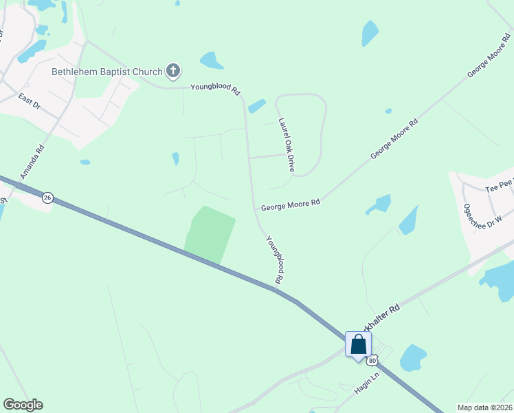 map of restaurants, bars, coffee shops, grocery stores, and more near 1897 Laurel Oak Drive in Statesboro
