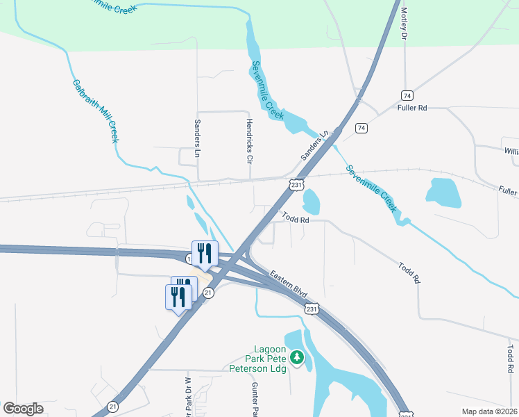 map of restaurants, bars, coffee shops, grocery stores, and more near 4720 Charles Street in Montgomery