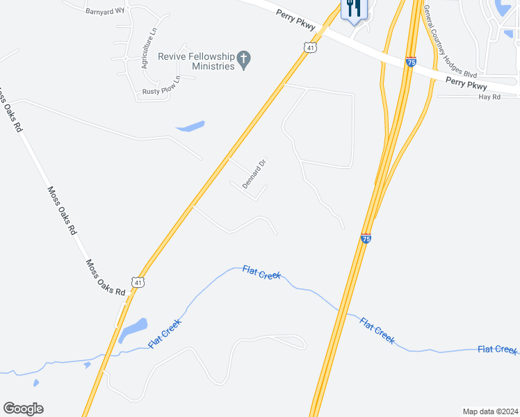 map of restaurants, bars, coffee shops, grocery stores, and more near 213 McEwen Court in Perry