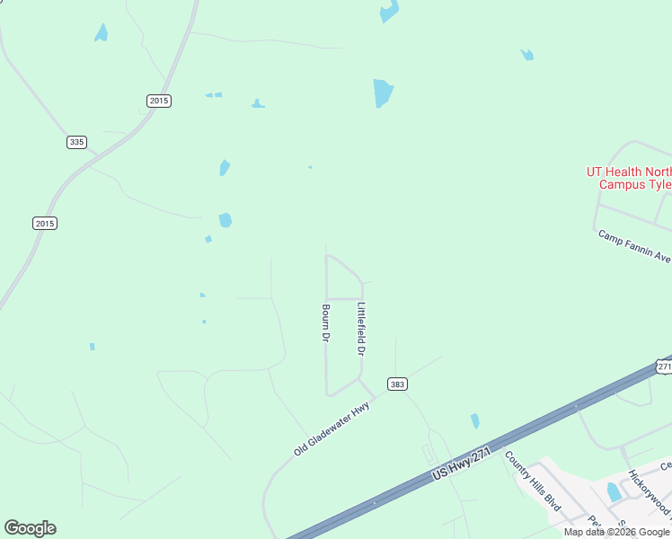 map of restaurants, bars, coffee shops, grocery stores, and more near 10977 Littlefield Drive in Tyler