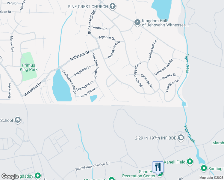 map of restaurants, bars, coffee shops, grocery stores, and more near 1317 Bunker Ridge Lane in Columbus