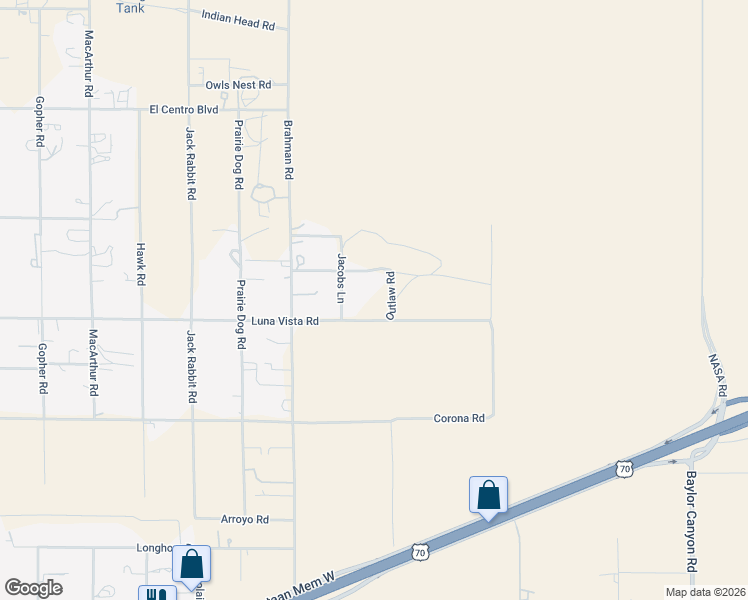 map of restaurants, bars, coffee shops, grocery stores, and more near 6701-6735 Outlaw Rd in Las Cruces