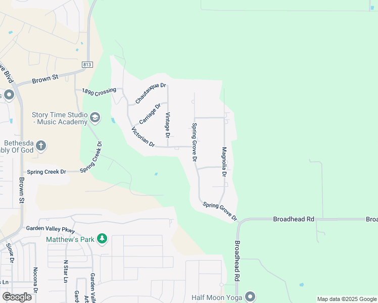 map of restaurants, bars, coffee shops, grocery stores, and more near 217 Spring Grove Drive in Waxahachie