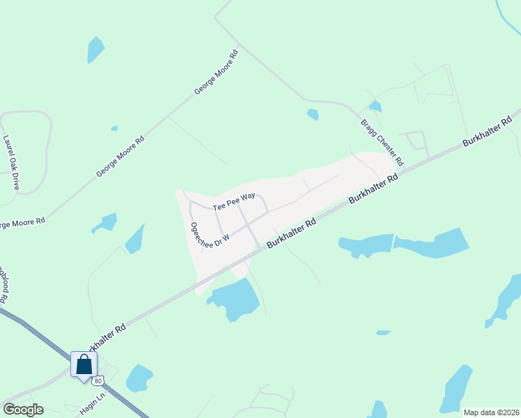 map of restaurants, bars, coffee shops, grocery stores, and more near 903 Teepee Way in Statesboro