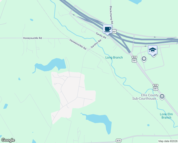 map of restaurants, bars, coffee shops, grocery stores, and more near 515 Saralvo Road in Midlothian