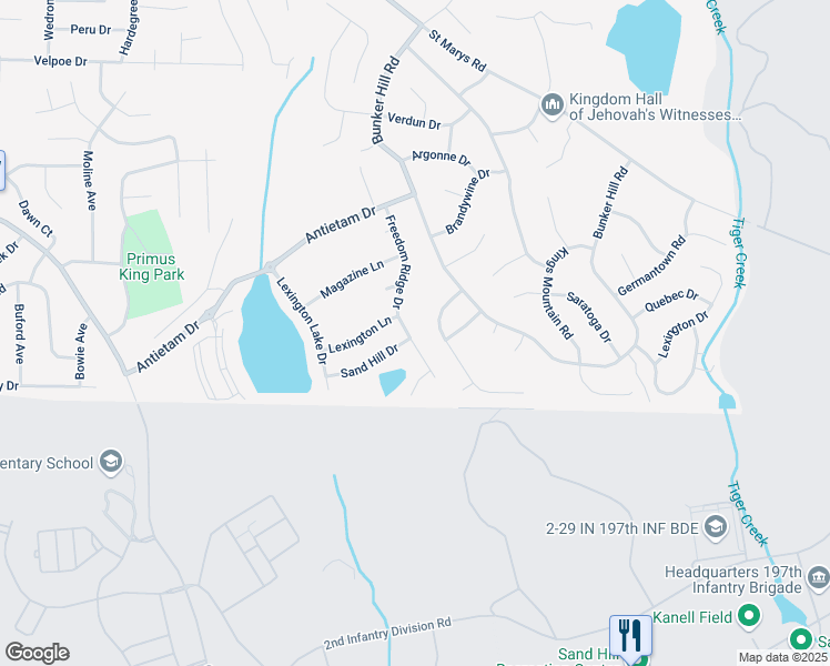 map of restaurants, bars, coffee shops, grocery stores, and more near 1318 Freedom Ridge Drive in Columbus