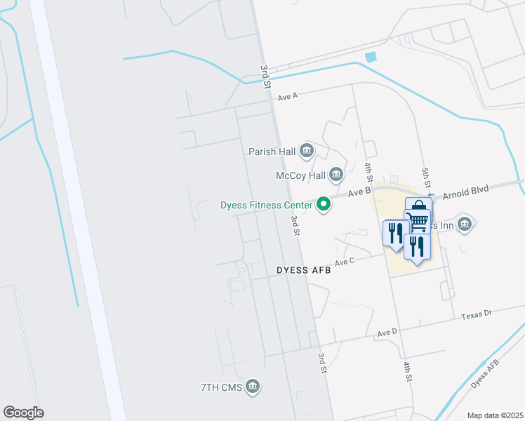 map of restaurants, bars, coffee shops, grocery stores, and more near 946 Avenue B in Abilene