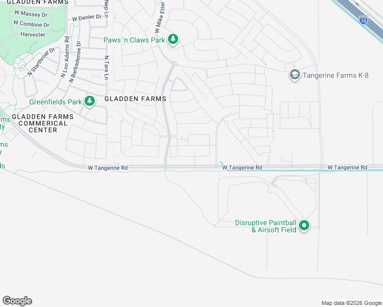 map of restaurants, bars, coffee shops, grocery stores, and more near 10711 West Chestnut Street in Marana