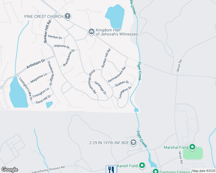 map of restaurants, bars, coffee shops, grocery stores, and more near 1728 Bunker Hill Road in Columbus