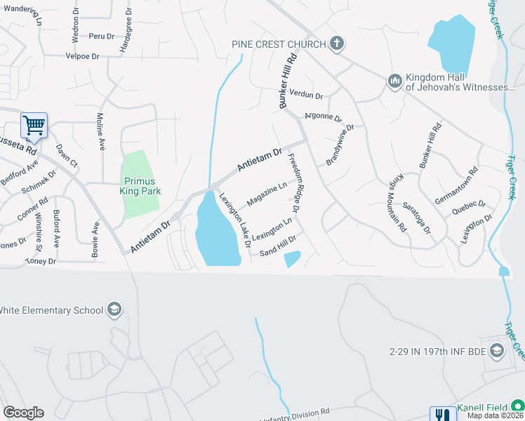 map of restaurants, bars, coffee shops, grocery stores, and more near 5075 Lexington Lane in Columbus
