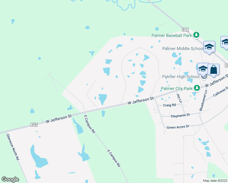 map of restaurants, bars, coffee shops, grocery stores, and more near 167 Orr Circle in Palmer
