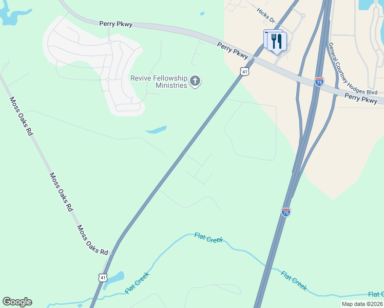 map of restaurants, bars, coffee shops, grocery stores, and more near 102 Watts Drive in Perry