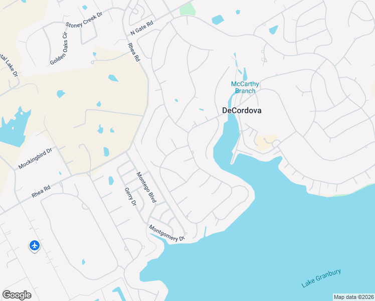map of restaurants, bars, coffee shops, grocery stores, and more near 5102 Fairway Circle in Granbury