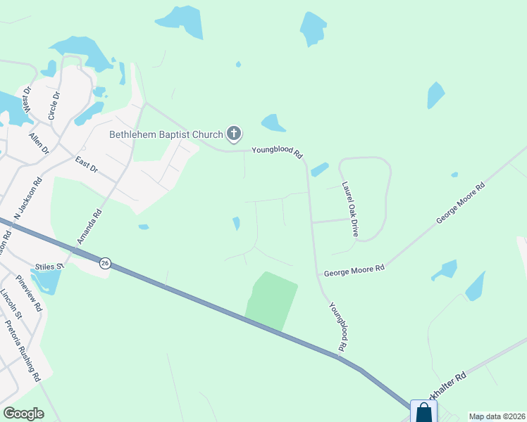 map of restaurants, bars, coffee shops, grocery stores, and more near 207 Tannery Lane in Statesboro