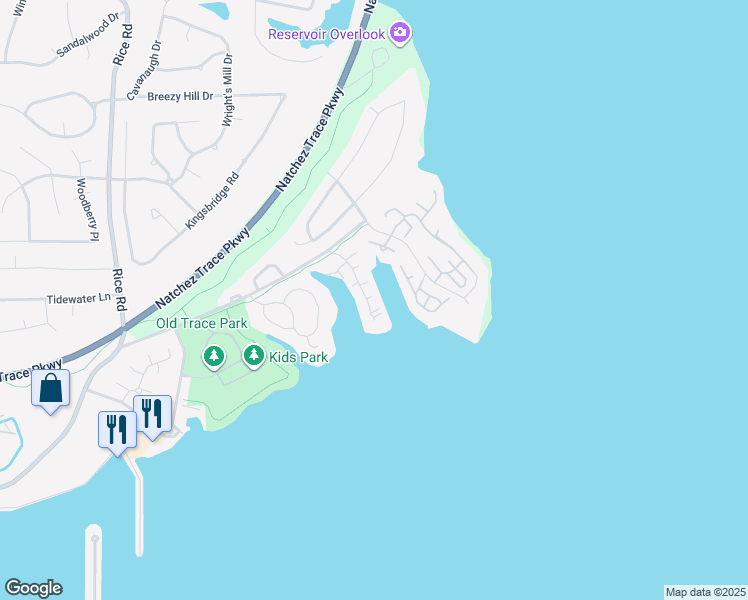 map of restaurants, bars, coffee shops, grocery stores, and more near 550 Post Road in Ridgeland