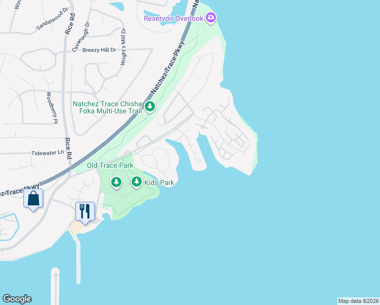 map of restaurants, bars, coffee shops, grocery stores, and more near 500 Post Road in Ridgeland
