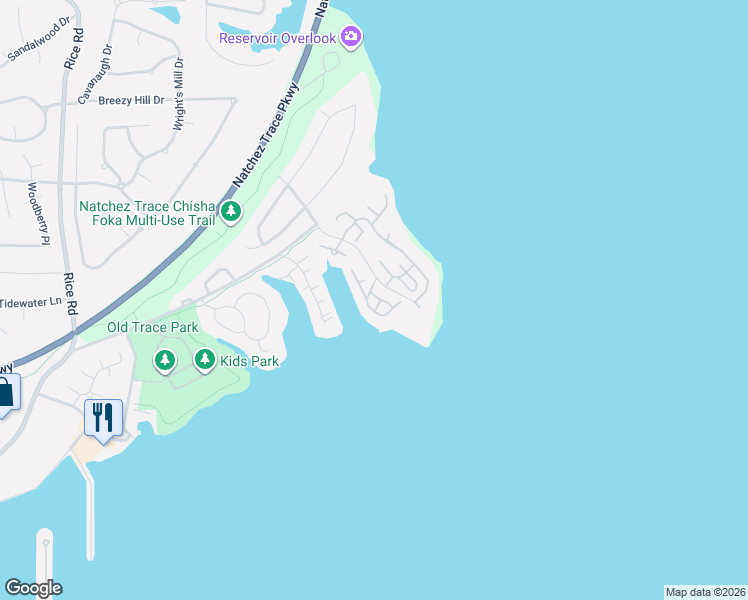 map of restaurants, bars, coffee shops, grocery stores, and more near 415 Bay Cove in Ridgeland
