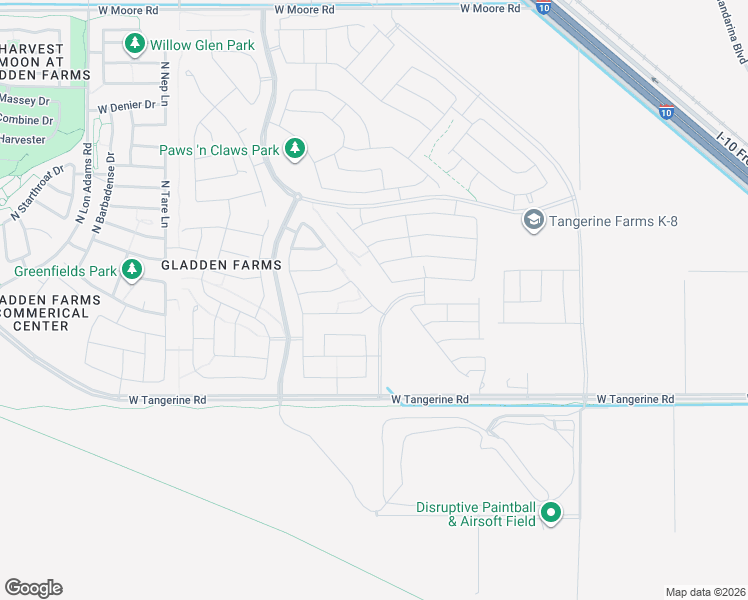 map of restaurants, bars, coffee shops, grocery stores, and more near 12244 North Fulton Avenue in Marana