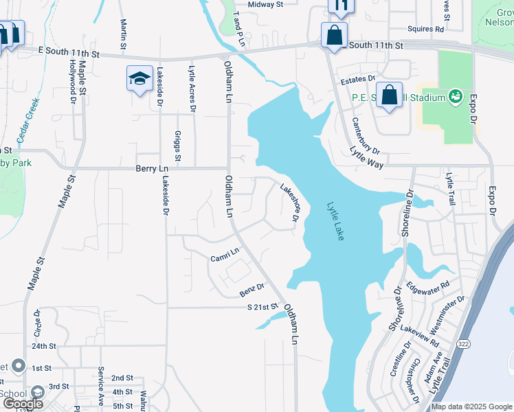 map of restaurants, bars, coffee shops, grocery stores, and more near 1734 Lakeway Drive in Abilene
