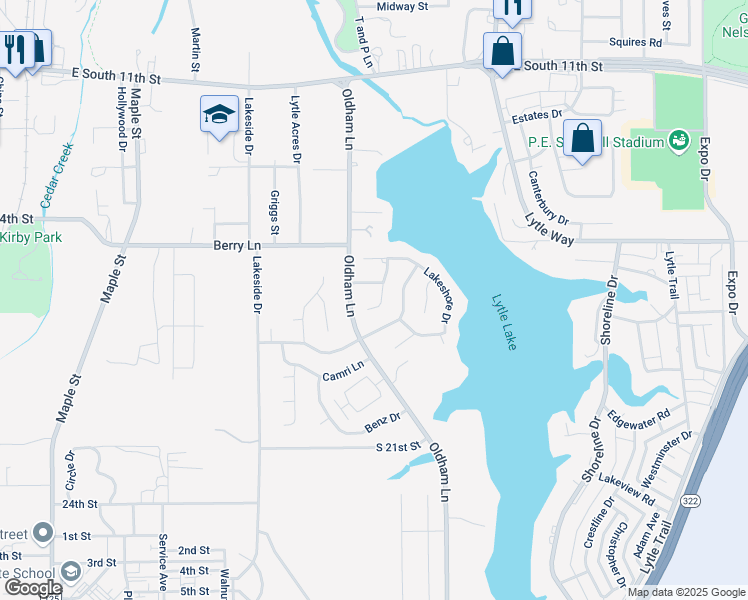 map of restaurants, bars, coffee shops, grocery stores, and more near 1734 Lakeway Drive in Abilene