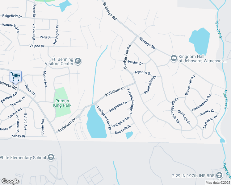 map of restaurants, bars, coffee shops, grocery stores, and more near 1368 Antietam Drive in Columbus