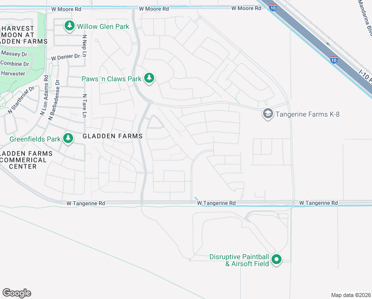 map of restaurants, bars, coffee shops, grocery stores, and more near 12244 North Fulton Avenue in Marana