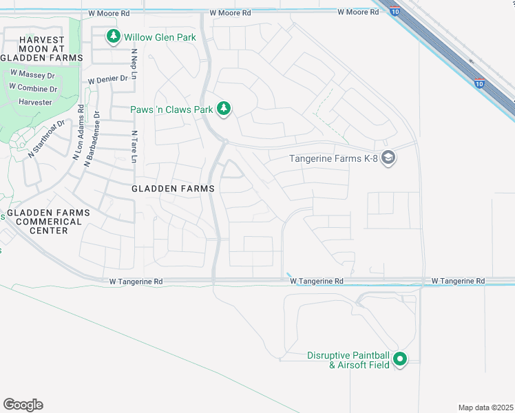 map of restaurants, bars, coffee shops, grocery stores, and more near 10706 West Filbert Street in Marana