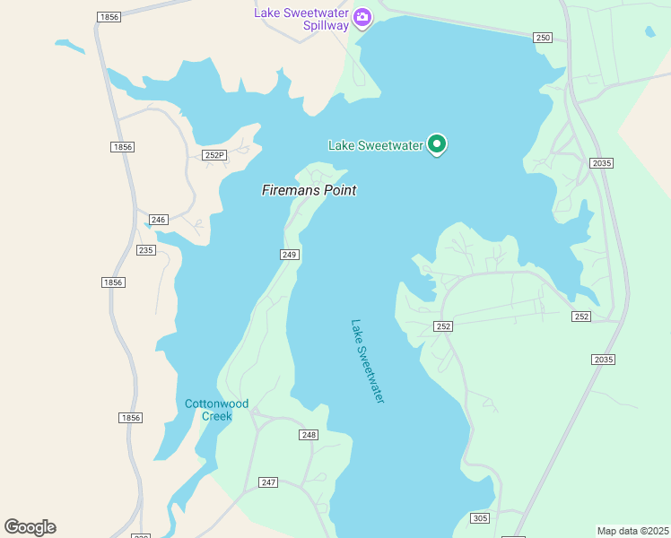 map of restaurants, bars, coffee shops, grocery stores, and more near 393 County Road 324 in Sweetwater