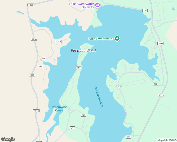 map of restaurants, bars, coffee shops, grocery stores, and more near 393 County Road 324 in Sweetwater