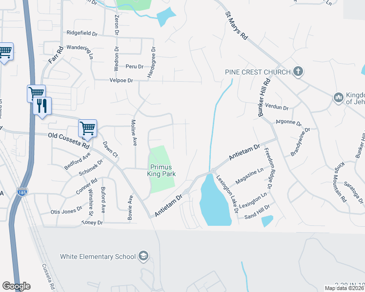 map of restaurants, bars, coffee shops, grocery stores, and more near 1234 Belmar Street in Columbus