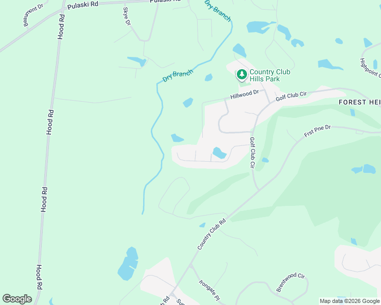 map of restaurants, bars, coffee shops, grocery stores, and more near 103 Ponderosa Court in Statesboro