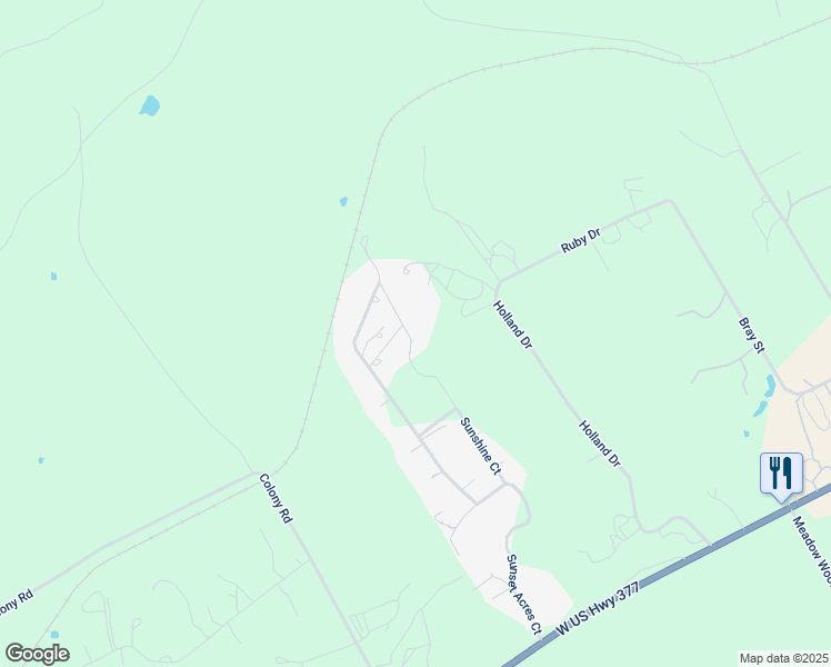 map of restaurants, bars, coffee shops, grocery stores, and more near 607 Sunset Acres Court in Granbury