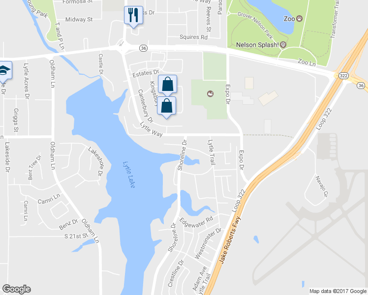 map of restaurants, bars, coffee shops, grocery stores, and more near Circle Drive in Abilene