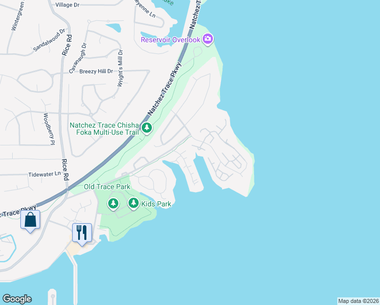 map of restaurants, bars, coffee shops, grocery stores, and more near 5 Marina Cove in Ridgeland