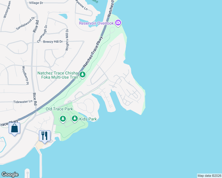 map of restaurants, bars, coffee shops, grocery stores, and more near 5 Marina Cove in Ridgeland